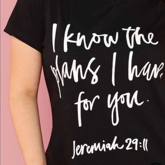 Tops - Bible Verse Jeremiah 29:11 Jesus has a Plan